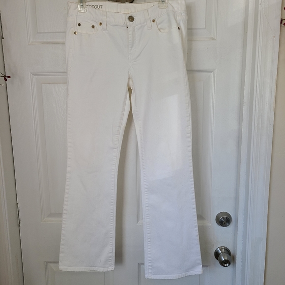 J. CREW Woman's Bootcut Jean's, Size: 29S Color: White - Picture 2 of 16